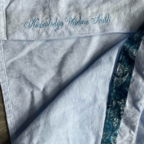 Robert Graham Light Blue Short Sleeve Casual Pattern Button Down Shirt Size XL - Picture 6 of 10